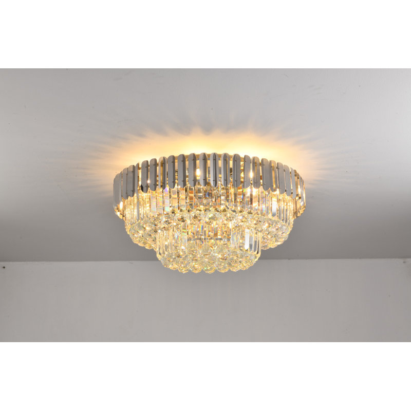 Brighouse Crystal Flush Mount, Gold