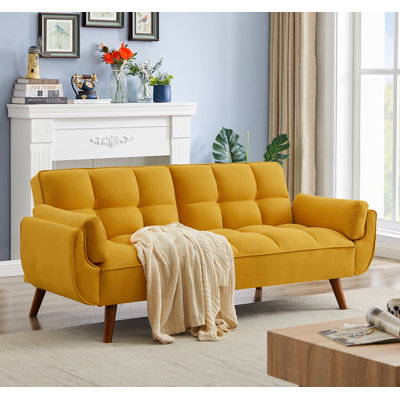 Jalena 75" Flared Arm Convertible Sleeper Sofa