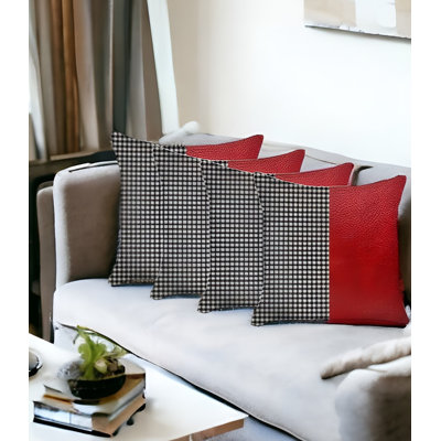 Housses de coussin en similicuir