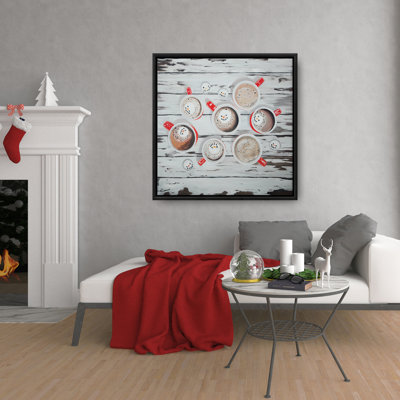 Décoration de cuisine rustique | Toile encadrée «Holiday Hot Chocolate»