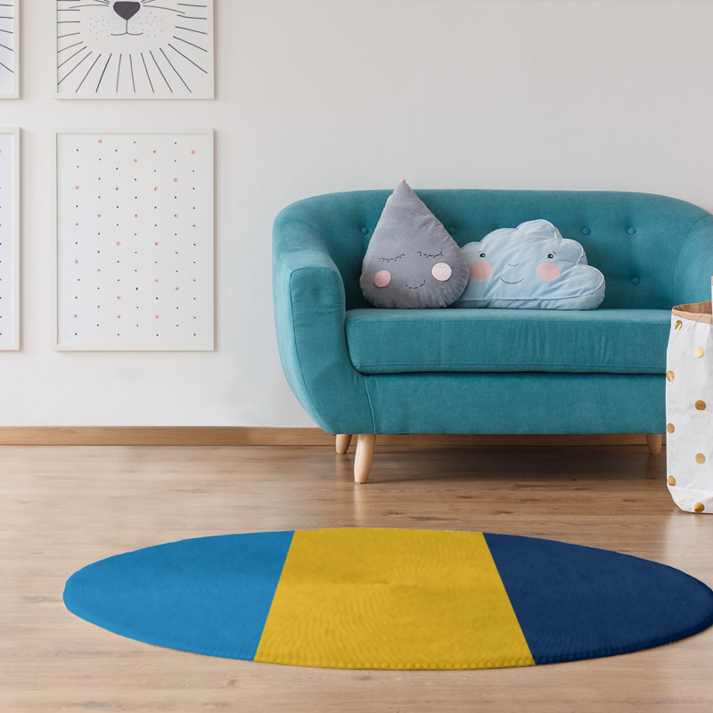 Chenille Indoor Rug, Round 5'