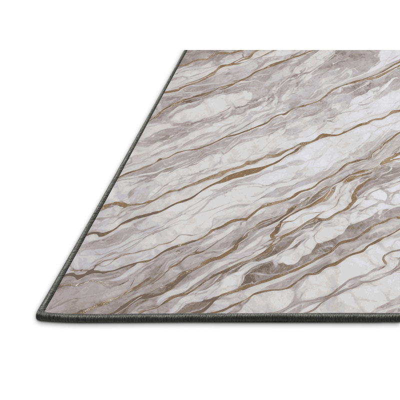 Tapis gris soyeux et moelleux, Carré 5 pi