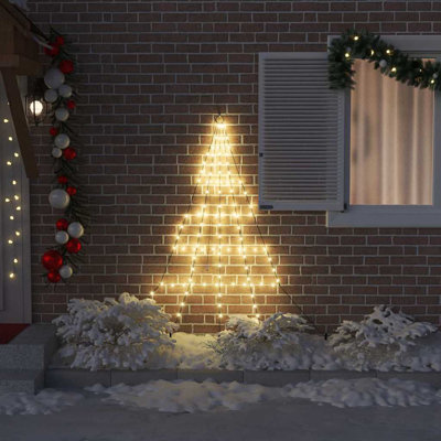  LED Christmas Tree with Ground Spikes 180 cm Metal