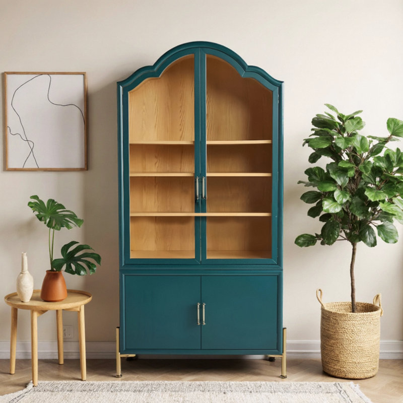 Vitrine de luxe moderne, simple et légère, Sarcelle