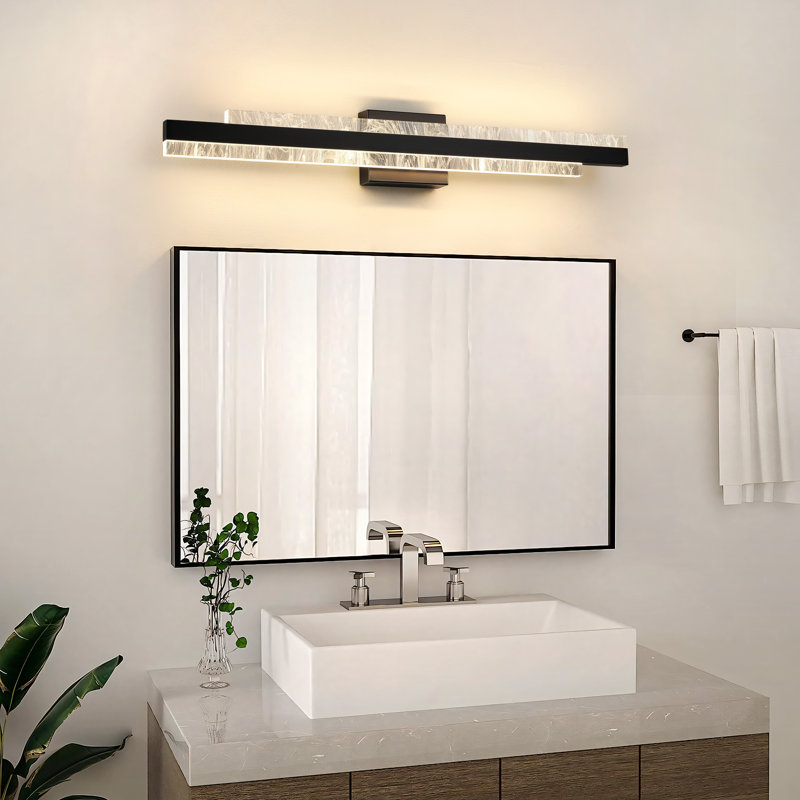 Cassanova 27" Dimmable LED Bath Bar, Matte Black