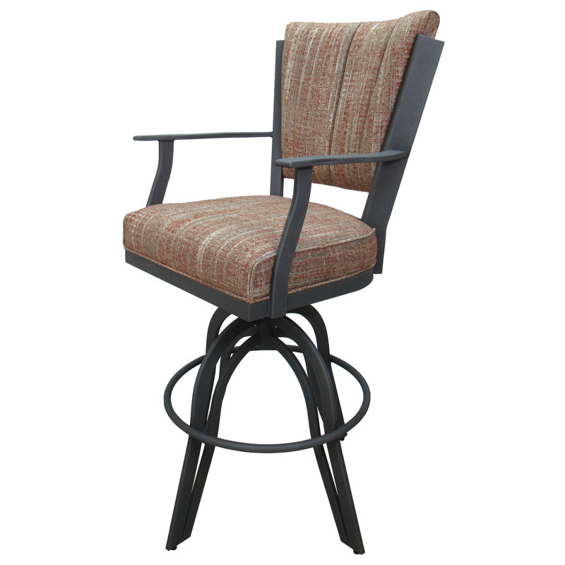 Tabourets de comptoir en métal Custom, Gris, Watusi garance, Tabouret de bar (siège d'une hauteur de 30 po)