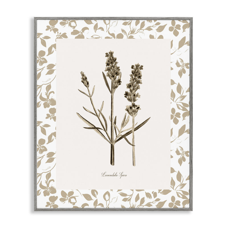 «Neutral Imperial Herb Study», estampe numérique, design par Kelly Donovan, Estampe numérique Farmhouse, H 30 po x l 24 po