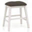 Ensemble de salle à manger à hauteur de comptoir 7 pièces de style transitionnel, table de salle à manger en bois avec base de rangement à tablettes et 6 tabourets-1981740984