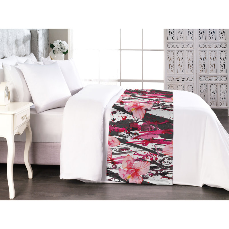 Tapis de chambre Ambesonne Hibiscus, Très grand lit
