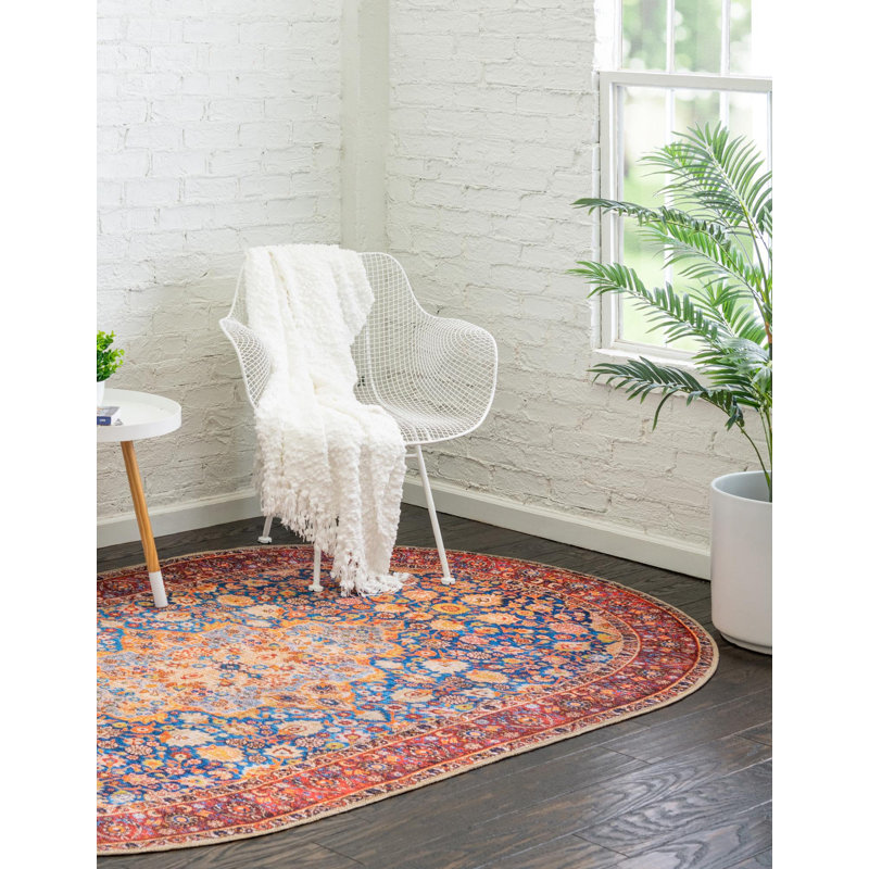 Chenille Geometric Indoor Rug, Oval 2' x 3'1"
