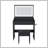 New Large Mirror Vanity Desk for Bed room , Modern Makeup Vanity Set with Power Outlet and Hair dryer holder, 5 Drawers , 3 Lighting Color Adjustable Dressing Table for Bedroom, Black Color-417225400
