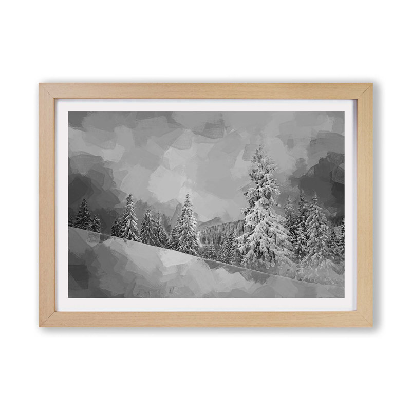Mystical Woods in Abstract - Framed Print, Oak, 45cm H x 63cm W x 2cm D