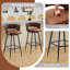 Tooborac Swivel Upholstered Bar Stool-553286953-561379826