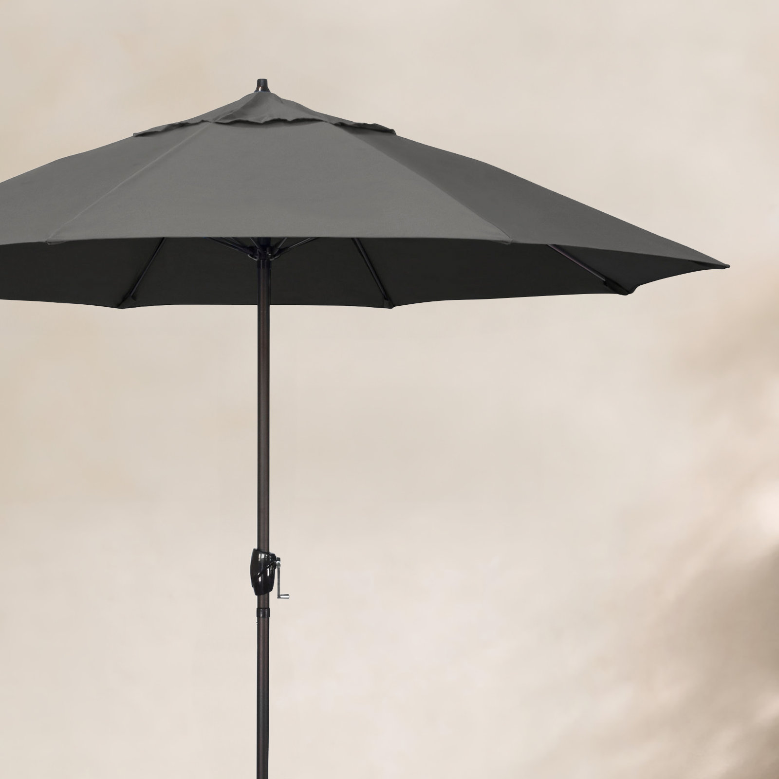 Deshaun 9' Market Sunbrella® Umbrella, Canvas Charcoal Sunbrella® Canvas