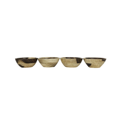 Ensemble de 4 bols en bois de sheesham Foreside Home & Garden