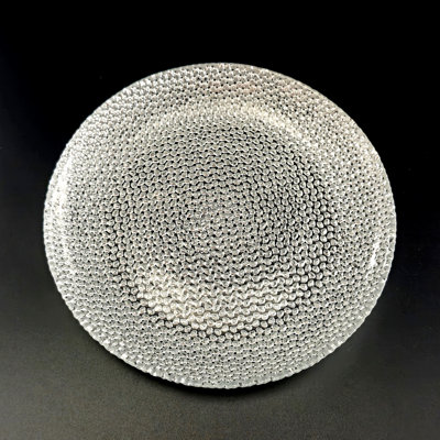 Ocer Gilded Glass Salad Plate Silver Set of 6