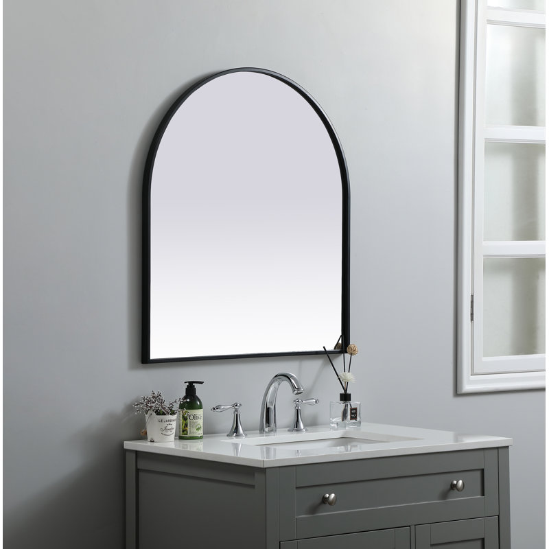 Miroir mural Sabine, Noir, 30 po x 27 po