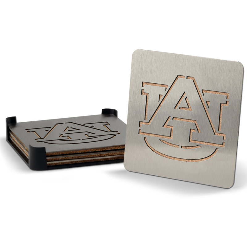 NCAA Coaster Set, Auburn Tigers