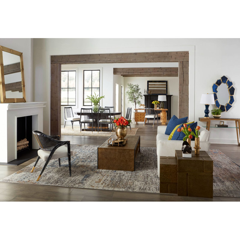 Lucas Novelty Brass Wall Mirror, Antique Midnight Blue