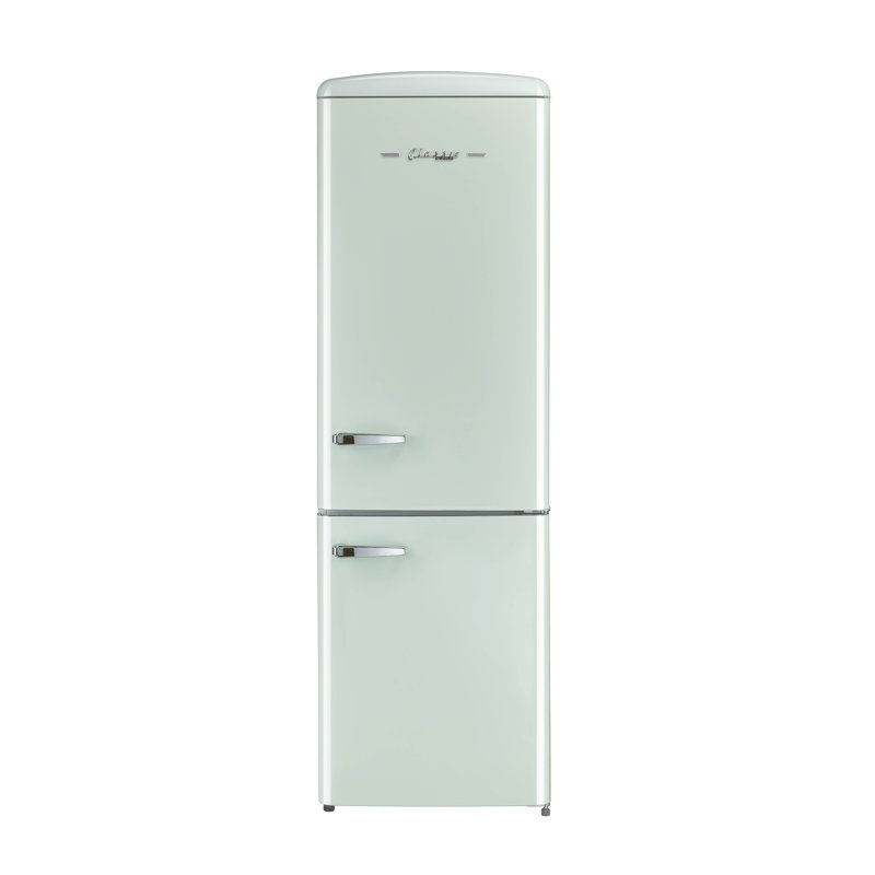 Classic Retro 23.6" Frost-Free 11.7 cu. ft. Energy Star Certified Bottom Freezer Refrigerator, Summer Mint Green