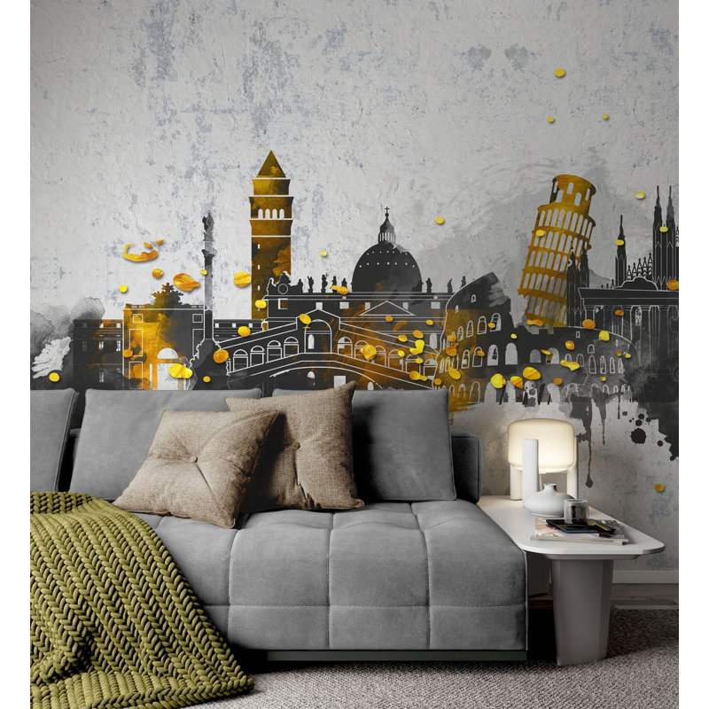 Papier peint amovible Silhouette, L 98,04 po x l 150 po