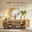 70" Modern Farmhouse Wooden Tv Stand, Media Console With Closed Storage Cabinets-55285535