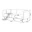 Causeuse-coussin modulaire 100% polyester crème