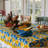 Datavian Tablecloth - Blue/Yellow - 71" x 142"