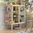 Beige Tempered Glass + Steel Display Cases