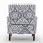 Chaise avec accoudoirs en mélange de polyester à motifs, structure en bois de bouleau massif avec pieds fuselés bruns, chaise d'appoint rembourrée de mousse avec garniture pour le bureau du salon