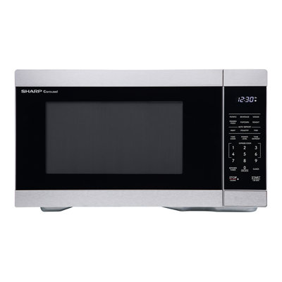 Four à micro-ondes de comptoir en acier inoxydable Carousel® Sharp SMC1162KSC, 1,1 pi³ pi., Auto-cuisson et dégivrage, parfait pour les petites cuisines, les dortoirs, les bureaux