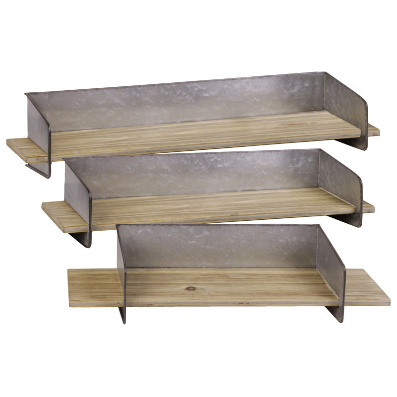 Tablette murale rectangulaire en bois Simonne