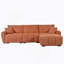 Canapé modulaire de 110 po, en forme de L avec siège très grand, conception à tirette, repose-pieds mobile, mousse haute densité, combinaison libre, structure en métal et en bois robuste, tissu bouclé-1076288927