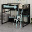 Lit mezzanine en bois avec bureau-1746373084