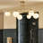 6- Light Glass Bubble Semi Flush Mount