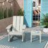 Chaise berçante et table d'extérieur en plastique PEHD Joubert
