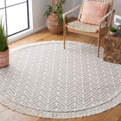 Wenger Natura Hand Woven Wool And Cotton With Latex Geometric Rug