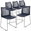 Chaises de vestibule empilables en plastique avec dossier en nid d'abeille Oliverson-1541484609-1496206835-1496206832