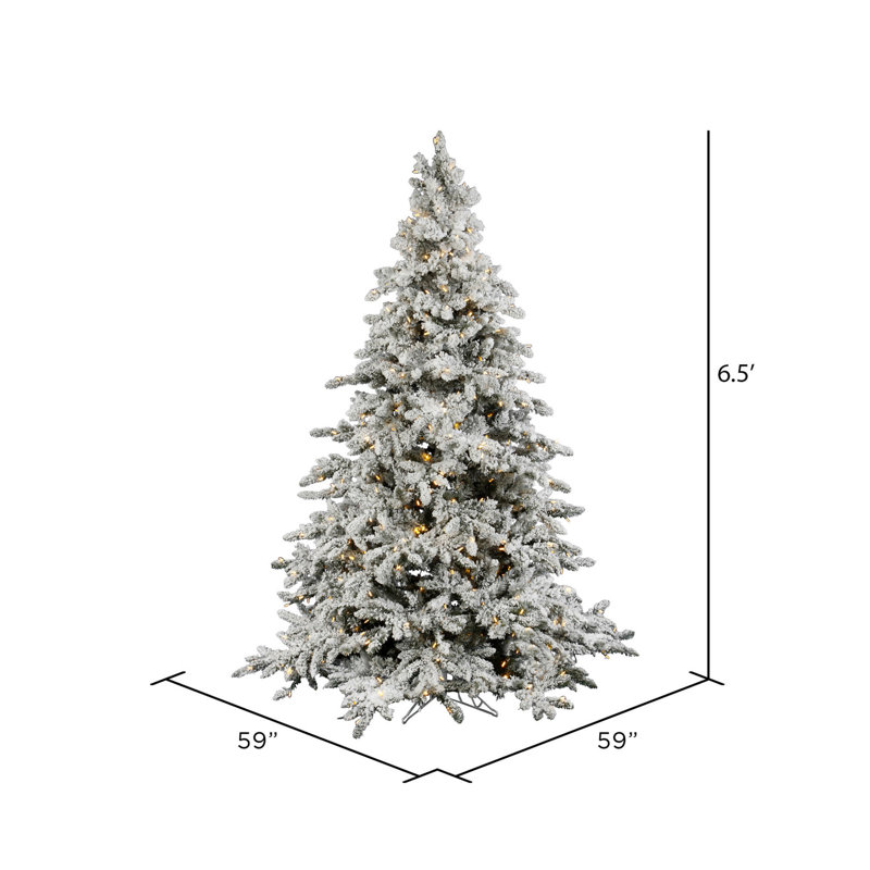 Utica Lighted Artificial Fir Christmas Tree, 6.5' H