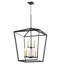 Lustre rectangulaire lanterne 9 lumières Ishika-616028925