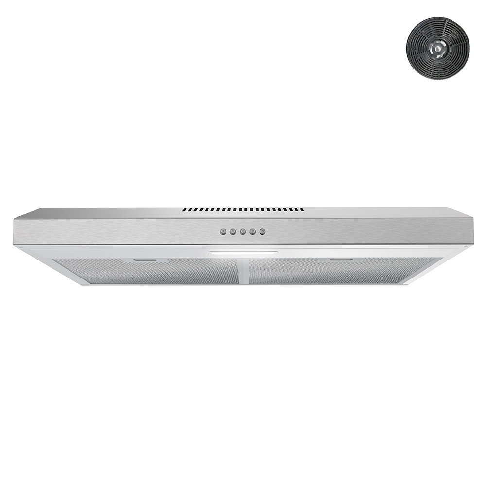 Streamline Bergamo 30" 80 Cubic Feet Per Minute Ductless Under Cabinet Range Hood with Mesh Filter and Light Included Streamline Bath