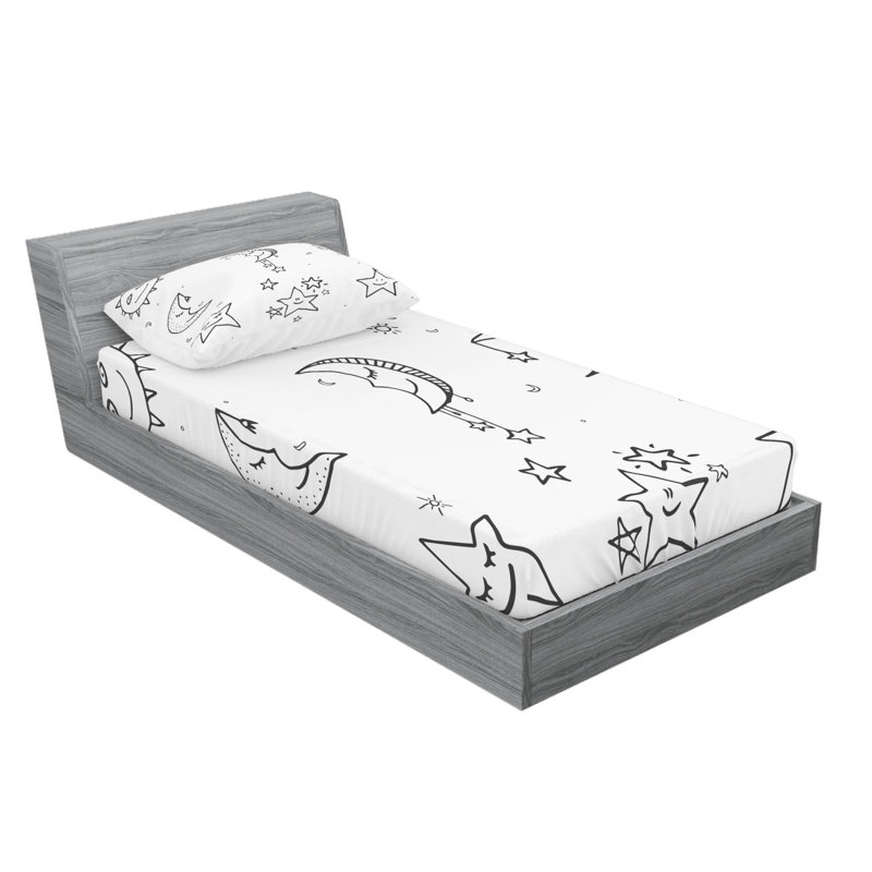 Microfiber Sheet Set, Twin Sheet Set with Fitted Sheet