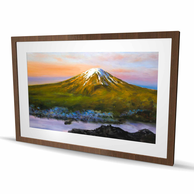 Paysage, mont Fuji - arbres, impression spirituelle encadrée