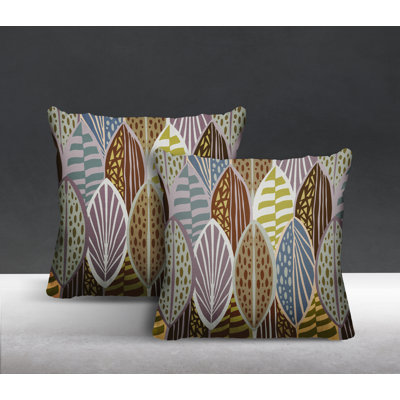 Abstract Outdoor Reversible Throw Pillow
