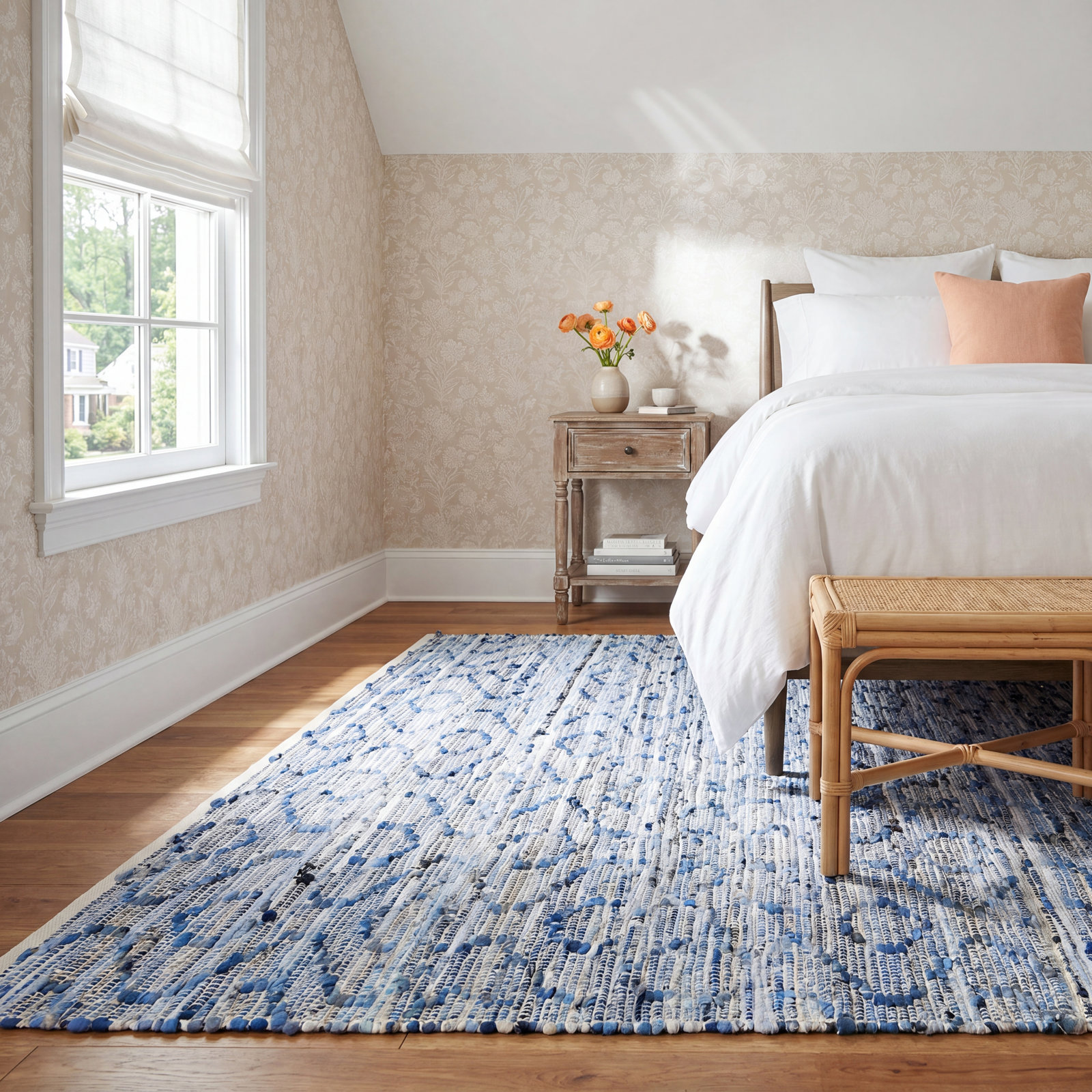 Denyer Hand-Woven Geometric Rug, Rectangle 6' x 9'