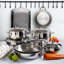 Batterie de cuisine italienne en acier inoxydable 14 pièces ARIMI Bella