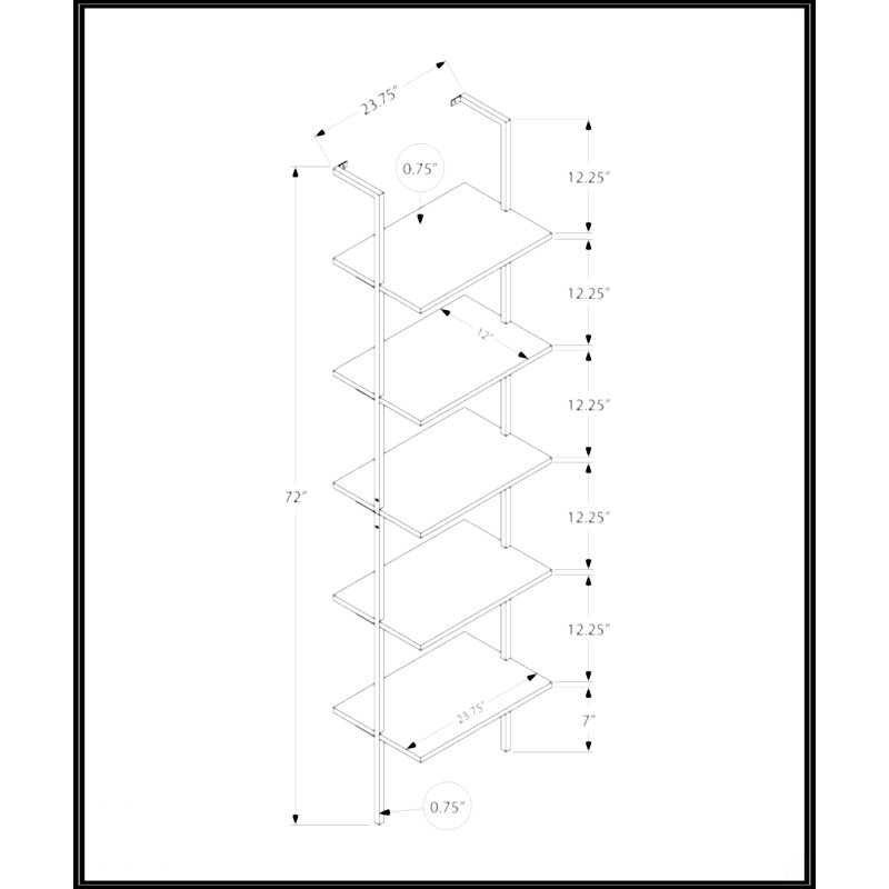 Bookshelf, White/Black