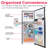 Frigidaire 7.5 Cu. Ft. Refrigerator, Apartment Size Top Mount Fridge, Platinum