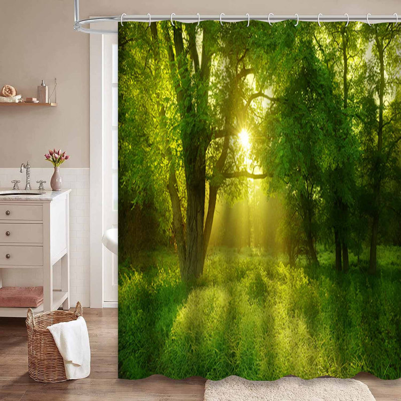 Rideau de douche Foggy Forest, L 72 po x l 78 po