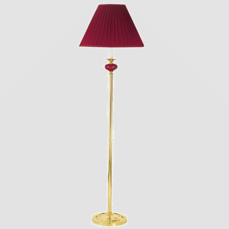 Aaronjosh 64'' Column Floor Lamp, Burgundy